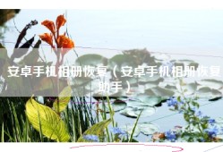 安卓手机相册恢复（安卓手机相册恢复助手）