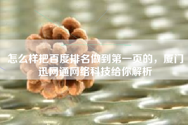 怎么样把百度排名做到第一页的，厦门迅网通网络科技给你解析